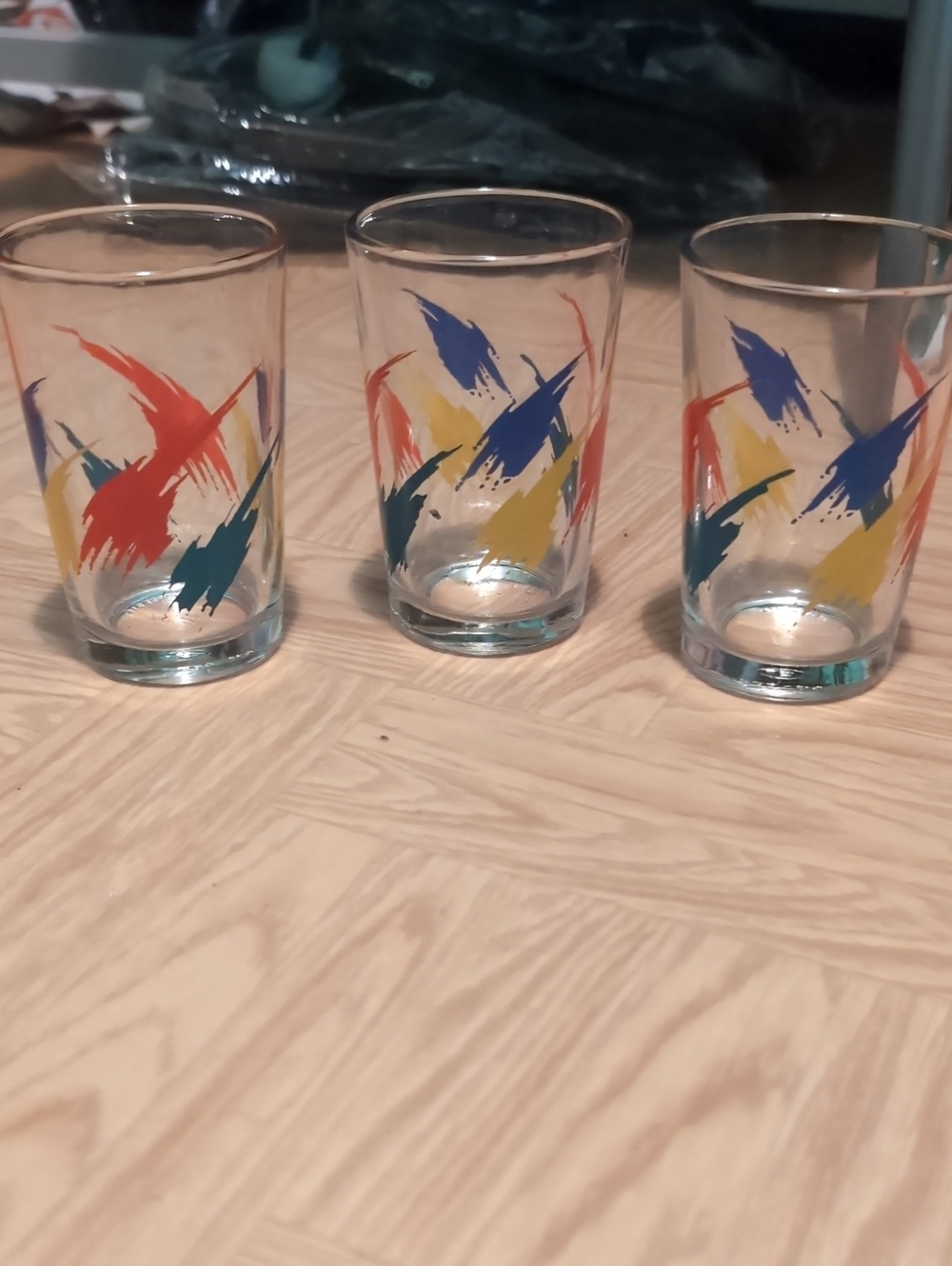 3 Vintage Artsy Cups